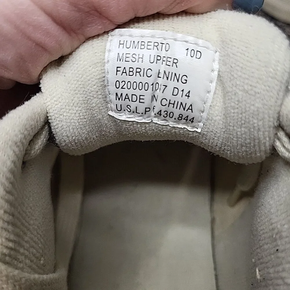 Polo Ralph Lauren Humberto Men's Shiny Gray Mesh‎ Sneakers Size 10D